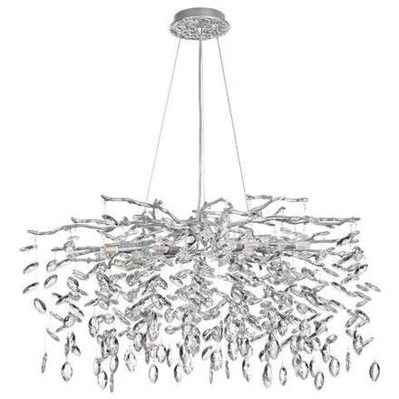 4970/10 HALL ODL24 615 матов.серебристый/алюмин./хрусталь Люстра G9 10*40W DELICA