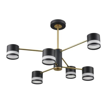 8240/6C COMFI LN26 239 черный/латунь, металл/акрил Люстра потолочная LED GX53 6*7W 220V LANIKA