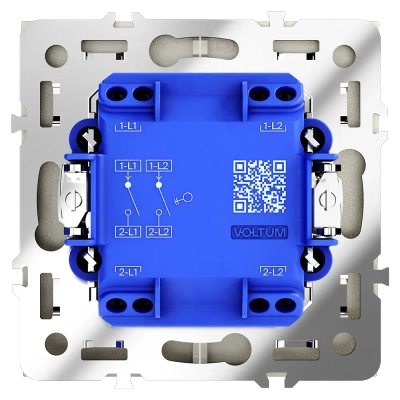VLS020104 Выключатель встраиваемый VOLTUM S70 двухклавишный 10А, (шелк). (ТМ Maytoni)