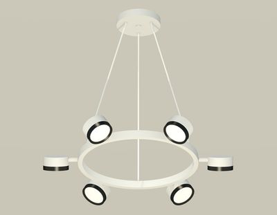 Комплект подвесного поворотного светильника XB9191151/6 SWH/PBK белый песок/черный полированный GX53 (C9191, N8113)