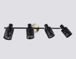 Светильник накладной TR8670/4 BK/SB чёрный/бронза E14/4 max 60W 760*100*190
