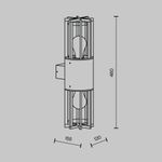 Настенный светильник (бра) Barrel E27x2, IP54, O453WL-02GF. TM Maytoni