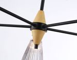 Светильник на штанге LH58114/5 BK/LW/SM черный/светлое дерево/дымчатый E14*5 max 40W D660*390