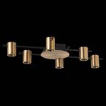 SL1207.402.06 Светильник потолочный ST-Luce Черный/Латунь GU10 6*7W