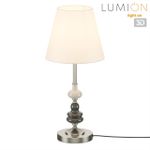 8283/1T CLASSI никель/белый, металл/керамика/текстиль Настольная лампа Е14 1*40W 220V KENTUKI