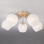 Потолочный светильник со стеклянными плафонами 30138/5 золото