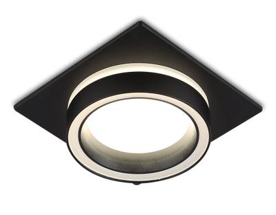 Светильник встраиваемый TN52422 BK/FR черный/белый матовый GX53 max 12W 105*105*45