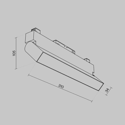 Трековый светильник Базис / Basis Gravity 3000K 20Вт 120°, TR075-2-20W3K-W. TM Maytoni