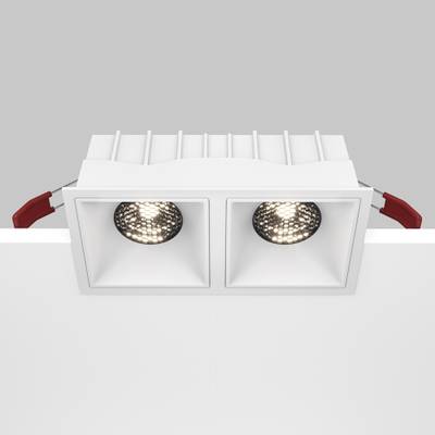 Встраиваемый светильник Alfa LED 4000K 2x15Вт 36° Dim Triac, DL043-02-15W4K-D-SQ-W. TM Maytoni