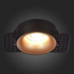 ST218.428.01 Св-к встр. Черный GU10 1*50W  IP20 D85xH30 165-265V Без ламп