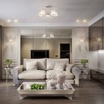 Потолочная люстра с тканевыми абажурами 60065/5 серебро