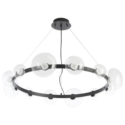 Люстра Crystal Lux BOSQUE SP12 BLACK/TRANSPARENT 0270/312
