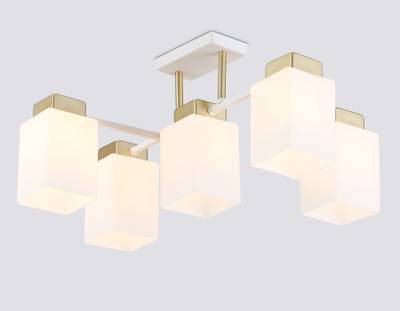 Светильник подвесной TR303047/5 WH/GD белый/золото E27/5 max 60W 540*480*270