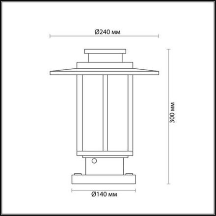 4047/1B NATURE ODL18 697 белый/коричневый Уличный светильник на столб IP54 E27 18W 220V MITO