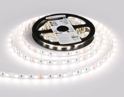 Светодиодная лента с регулировкой температуры света GS4101 5050 60Led/ 14W m/ 24V IP20 CCT 3000-6500K/ 5000*10*1.87mm/ кратность резки 25mm (3 конт.)
