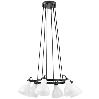 761160 Люстра ACROBATA 6х40W E14 ЧЕРНЫЙ/БЕЛЫЙ Lightstar