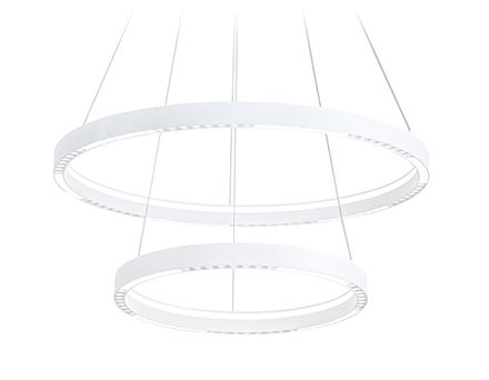 Светильник подвесной светодиодный FL5862/2 WH белый 45W 3000K/4200K/6400K D600/400*830 (без ПДУ)