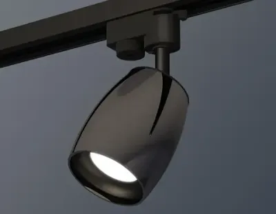 Комплект трекового однофазного светильника XT1123001 DCH/SBK черный хром/черный песок MR16 GU5.3 (A2521, C1123, N7021)