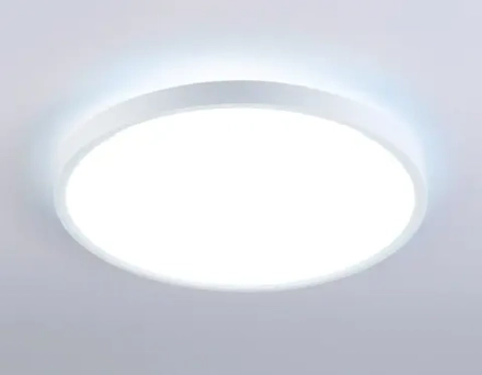 Потолочный светодиодный светильник FZ3001 WH белый IP44 24W+10W 6400+6400К D290*40 (Без ПДУ)