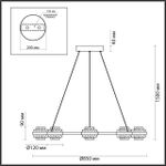 5031/50L L-VISION ODL24 391 чёрный/металл/акрил Люстра LED 50W 4000K 4310лм KLOT