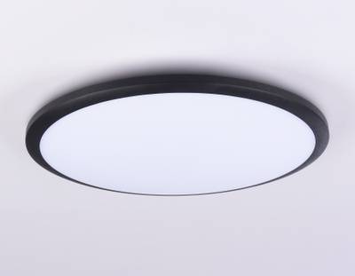 Потолочный светодиодный светильник FZ1235 BK черный IP44 48W 6400К D450*55 (Без ПДУ)