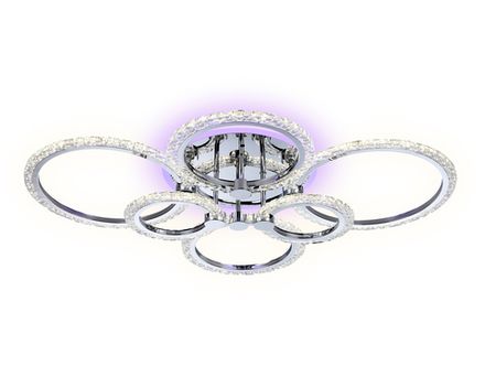 Потолочный светодиодный светильник с пультом FA413/4+2 CH хром 132W 840*600*120 (ПДУ РАДИО 2.4G)