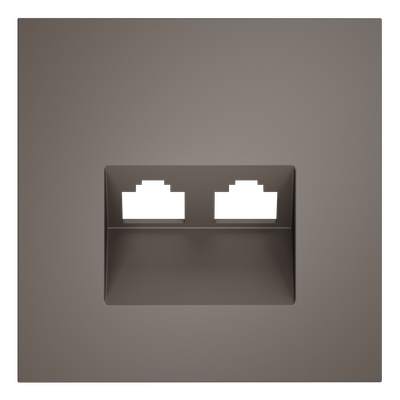 VLS001414 Накладка для розетки компьютерной двойной RJ45+RJ45 кат.6, S70 (капучино). (ТМ Maytoni)