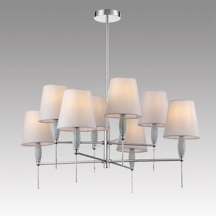 8279/8 CLASSI LN26 054 хром/серый, металл/керамика/текстиль Люстра Е14 8*40W 220V KARMEN