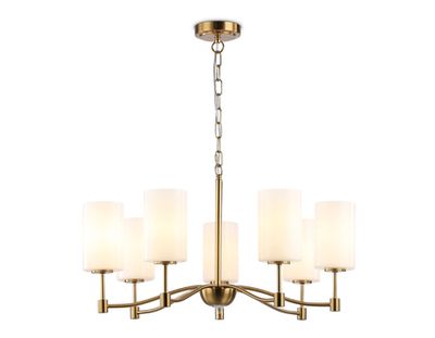 Светильник подвесной LH56053/7 BS/FR латунь/белый матовый E14*7 max 40W D680*950