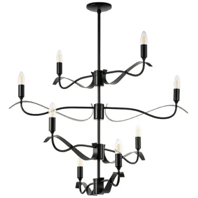 733287 Люстра RAGNO 8х40W E14 ЧЕРНЫЙ МАТОВЫЙ Lightstar