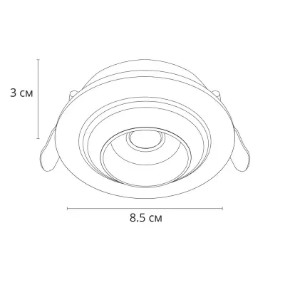 Точечный встраиваемый светильник Arte Lamp UVA A3318PL-1WH, 1хLED
