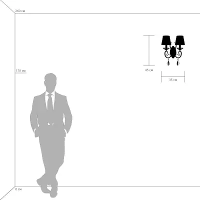 693624 Бра RICERCO 2х40W E14 ХРОМ Lightstar