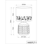 Декоративная настольная лампа Arte Lamp BUNDA A4007LT-1WH, 1хE14