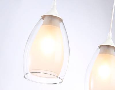Подвесной светильник TR3536/3 WH/CL/FR белый/прозрачный/белый матовый E27*3 max 40W 640*120*820