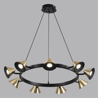 8233/9 COMFI LN25 черный/золото, металл Подвесной светильник GU10 LED 9*7W 220V LAMINA