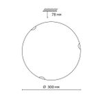 7602/BL SNOK SN Светильник стекло/белое/золото LED 24Вт 4000K D300 IP20 AMMONITE