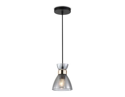 Светильник подвесной TR3406 BK/FGD/SM черный/золото/дымчатый E27 max 60W D135*1000