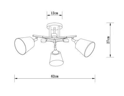 Потолочная люстра Arte Lamp GLASSY A5078PL-3BK, 3хE27