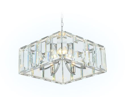Подвесная люстра с хрусталем TR5148 CH/CL хром/прозрачный E14/6 max 40W 500*500*1000