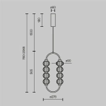 Подвесной светильник Амулет / Amulet 3000К 16Вт, MOD555PL-L11G3K. TM Maytoni