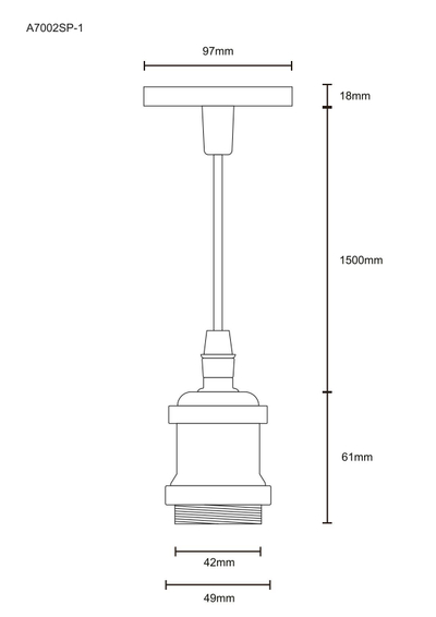 Подвесной светильник Arte Lamp ELECTRA A7002SP-1PB, 1хE27