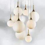 813092 Люстра GLOBO 9х40W E14 gold/white Lightstar