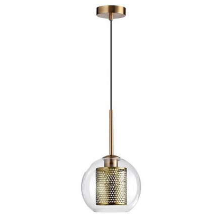 4939/1 PENDANT ODL22 401 античн.бронза/металл/прозрачный/стекло Подвес E27 1*40W CLOCKY