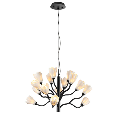 5090/15 MODERN ODL25 553 черный матовый/белый/фарфор Люстра G4 LED 15*5W GARDI