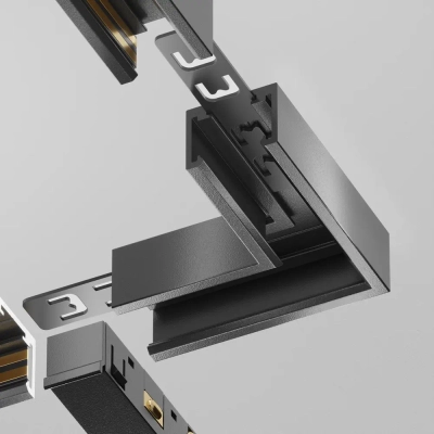 Коннектор угловой Exility X накладной, черный, TRA239CL-41B. TM Maytoni
