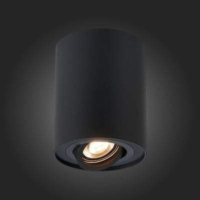 ST108.417.01 Светильник потолочный Мат. черный GU10 1*50W  D98xH124 220V Без ламп