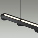 6631/64L HIGHTECH ODL24 155 металл/черный/акрил Подвесной линейный светильник IP20 LED 64W 1667Лм 3000K 220V с раздельным вкл. Верх/низ TURMAN
