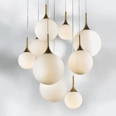 813092 Люстра GLOBO 9х40W E14 gold/white Lightstar