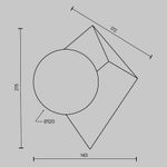 Настенный светильник (бра) Cubeo G9х1 MOD445WL-01PT. TM Maytoni
