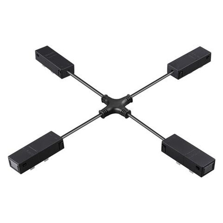 135315 PORT NT25 206 черный Гибкий токопроводящий соединитель "X" IP20 90-240V VECTOR